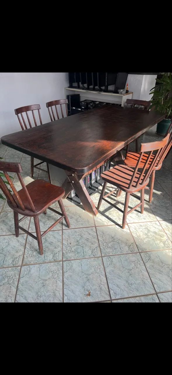 Mesa madeira Maciça 1.80 por 0,90cm - Foto 2