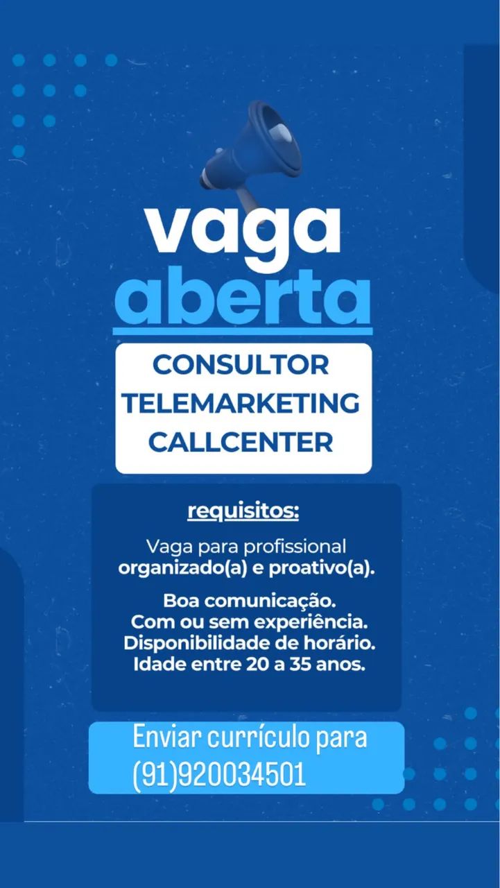 Vaga de emprego 