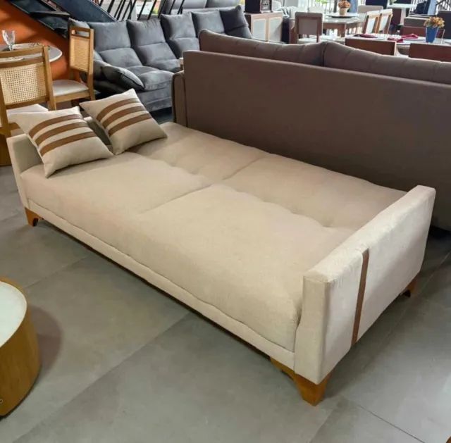 Sofá Cama fixo 2.09cm com almofadas soltas - Foto 3