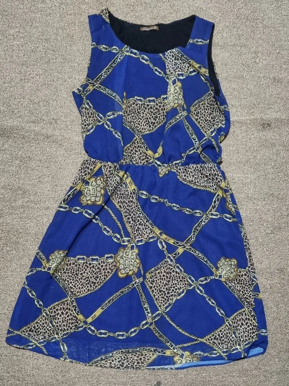 Vestido P azul com estampa uma graça - Foto 3