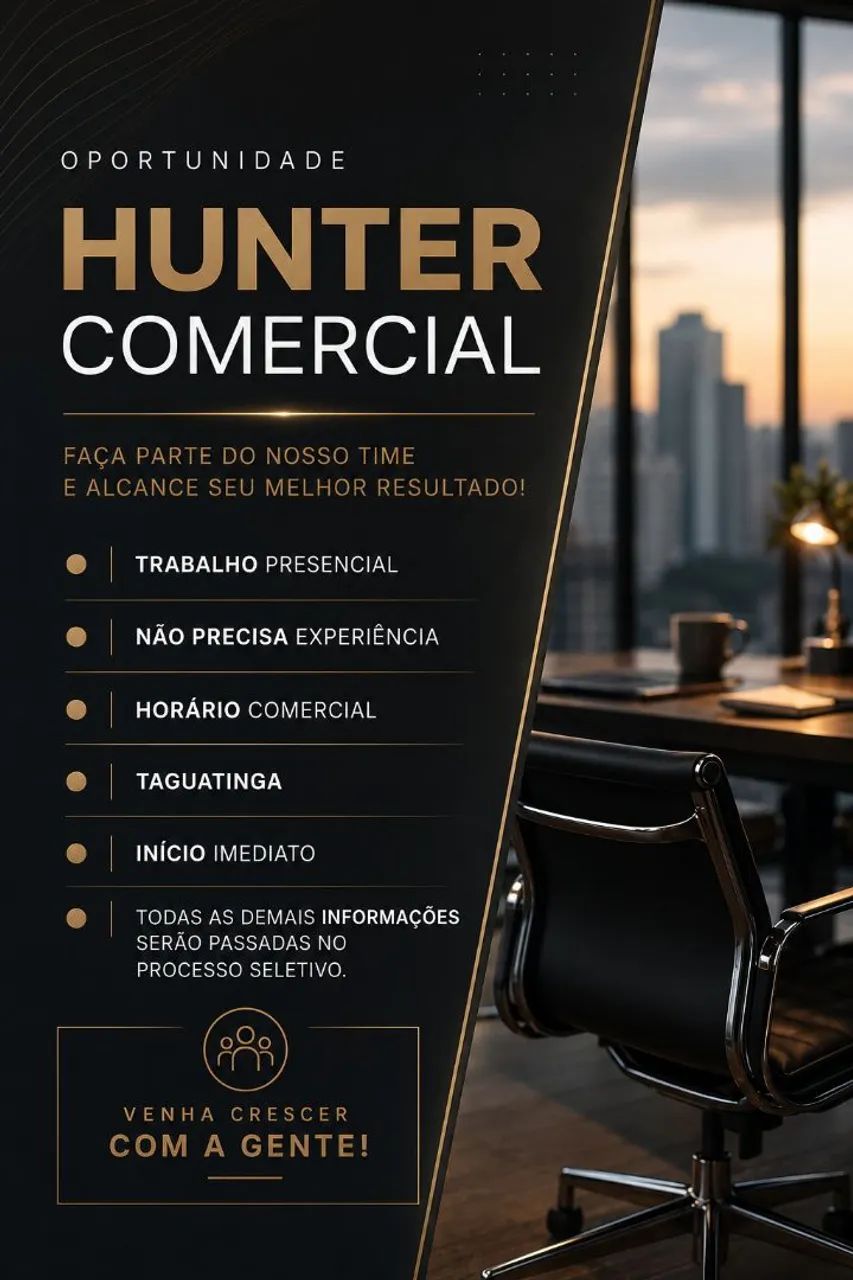 Vaga para Hunter comercial