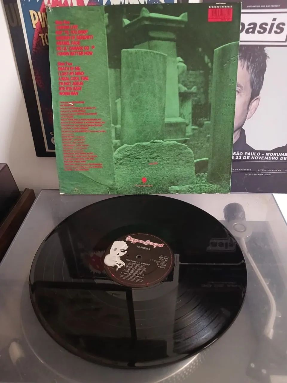 vinil lp ramones half way to sanity RARO Resgatado da Enchente