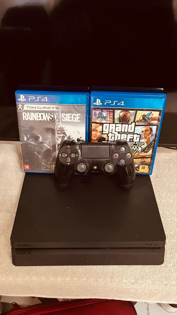 PlayStation 4 Slim 1 TB, 1 controle, 2 jogos - PS4 - Foto 2