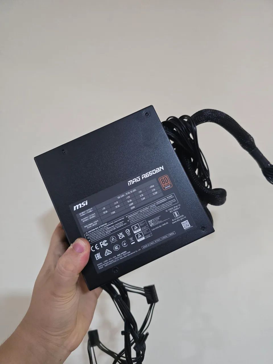 FONTE 650W MSI MAG 80 PLUS BRONZE - Foto 3