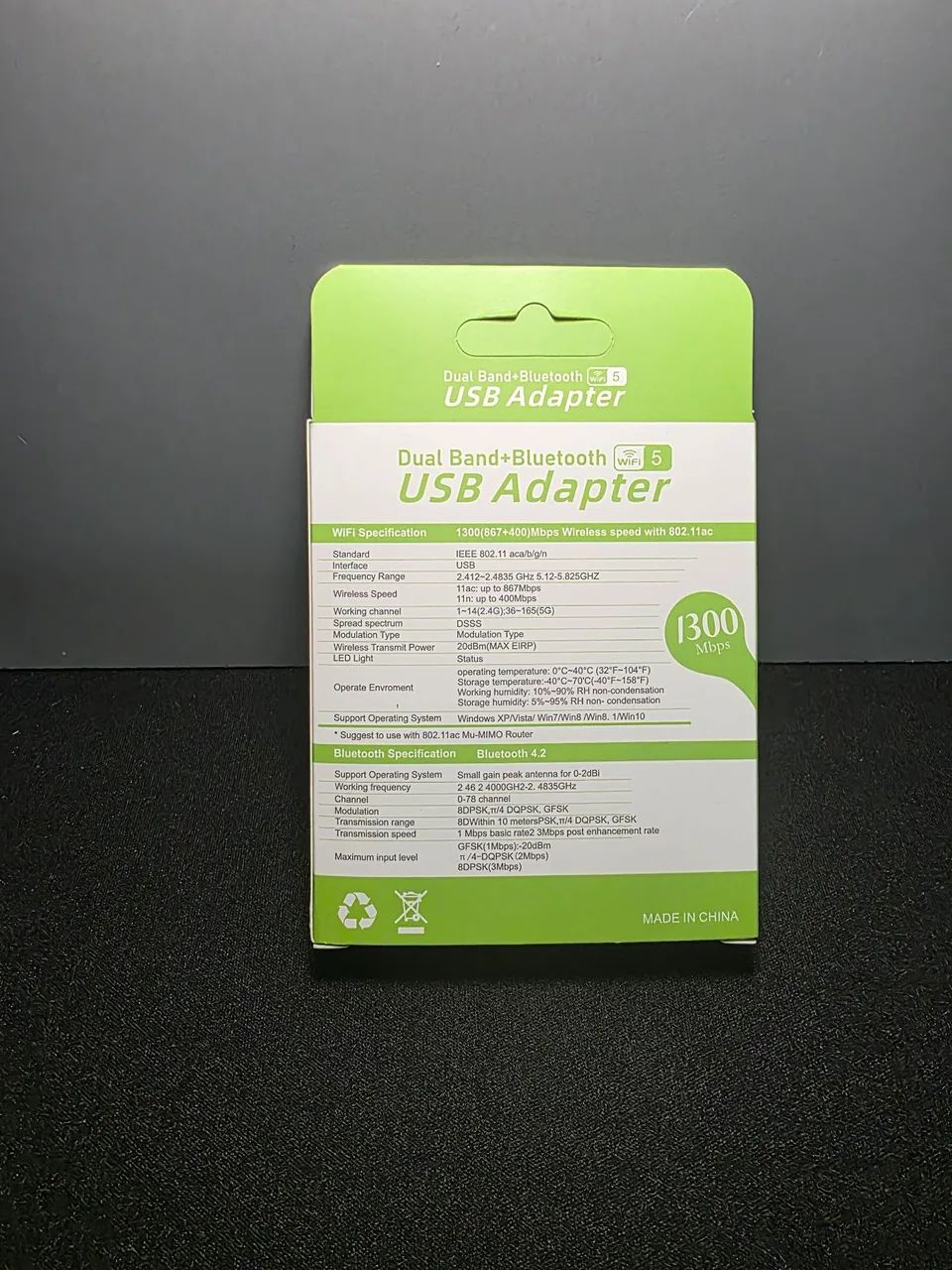 Adaptador USB wifi e Bluetooth 2 em 1 para computador - Foto 5