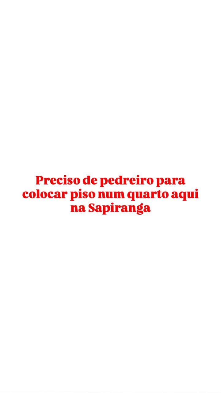 Preciso de pedreiro
