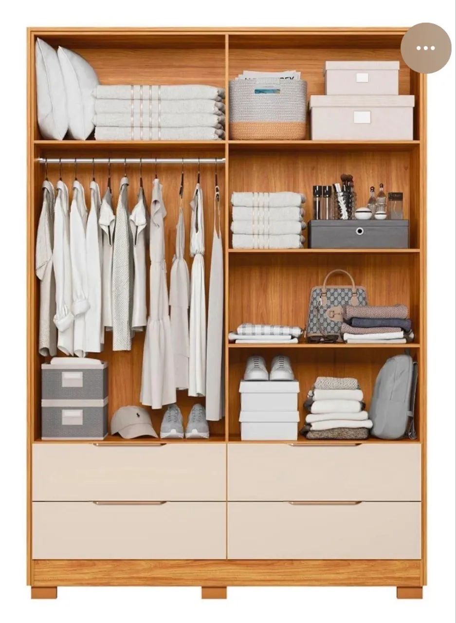 Guarda Roupa Solteiro Com Espelho  - Foto 2
