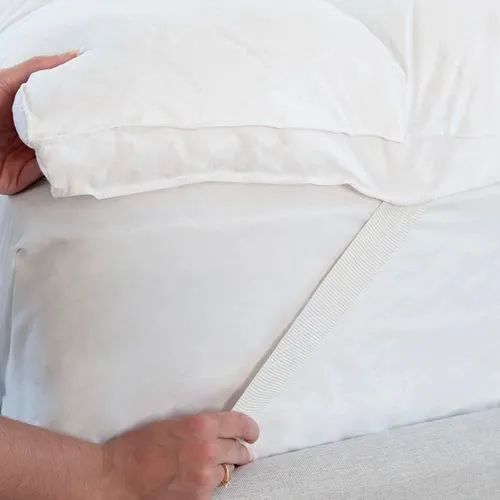 Pillow top casal decopa penas e plumas de ganso 