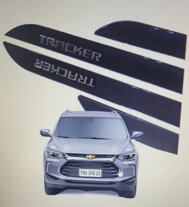 Jogo de friso lateral Tracker 2020 a 2022 azul Eclipse - Foto 4