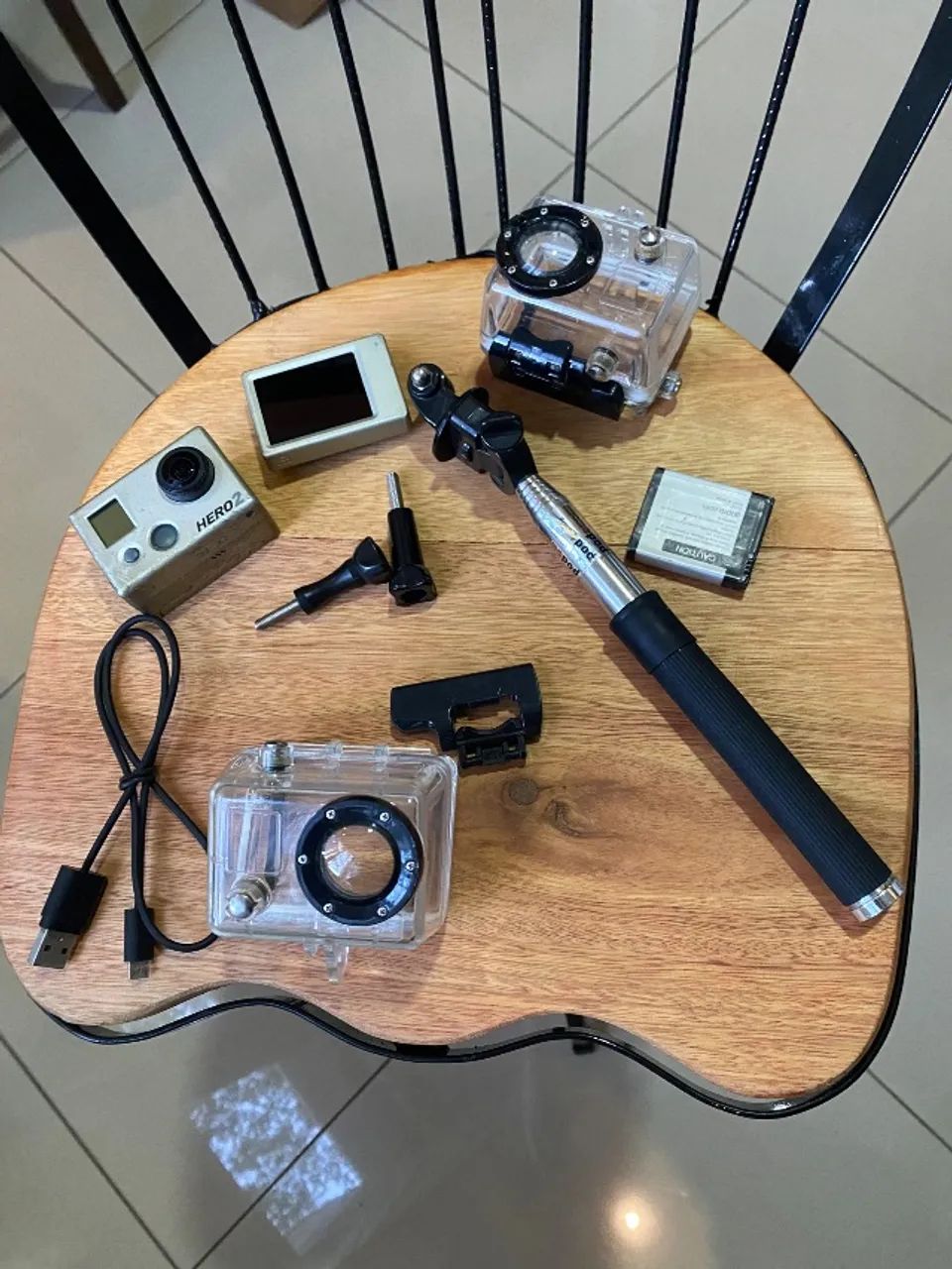 Câmera GO PRO com accesórios 