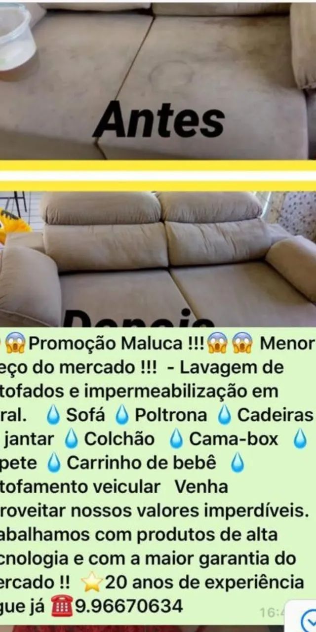 Higienização de estofados 