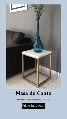 Mesa de Canto - Estilo Industrial - MDF - Foto 3