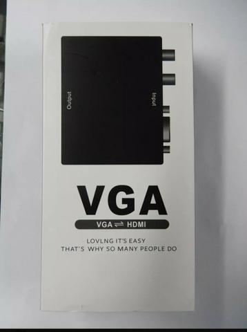 Cabo Conversor De Vga Para Hdmi - Entrada Áudio P2 Ou Rca