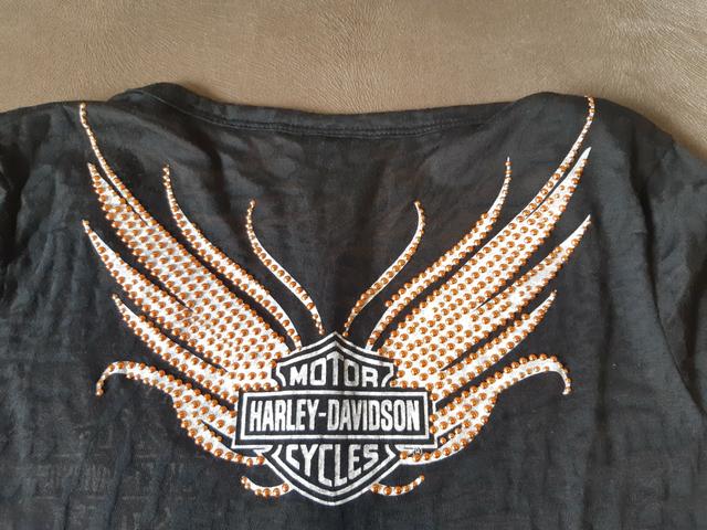 Baby-Look Harley-Davidson preta - original - Foto 4