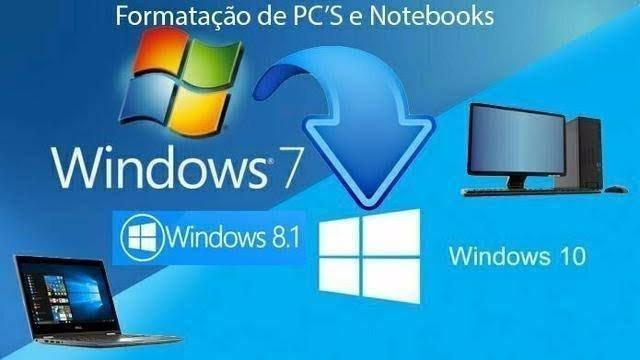 Manutenção e formatação de Desktops e Notebooks