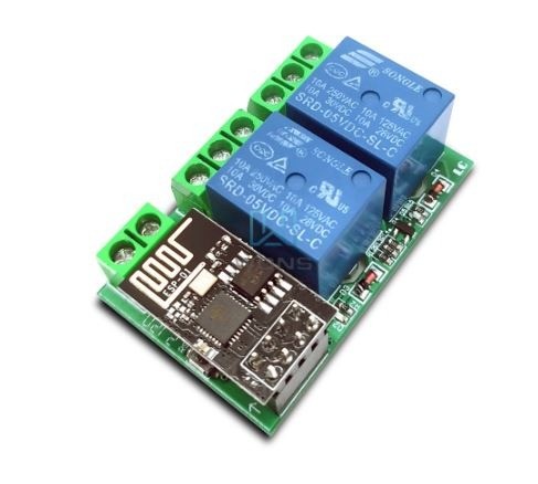 Esp8266 ESP-01/01s dc 5v duplo relé Módulo wifi  Automação COD-AM471  - Foto 2