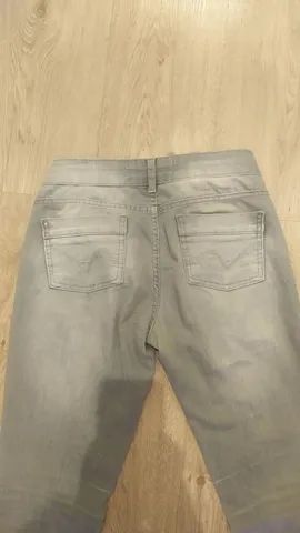 calça jeans cinza zara tamanho 36
