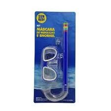 Kit De Mergulho E Snorkel Azul Sun Way - Foto 2