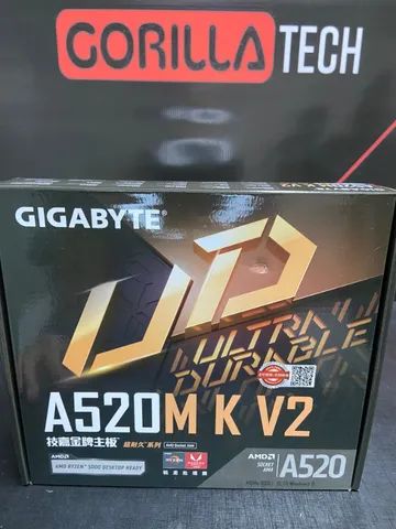 Placa mãe A520M Gigabyte AM4 DDr4 (Nova, Garantia) Loja Gorilla Tech!