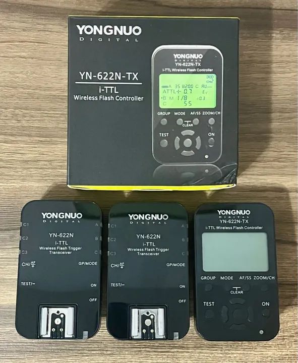 Kit Flash Yongnuo YN-622N-TX - I-TTL - Controle Remoto e Transmissor