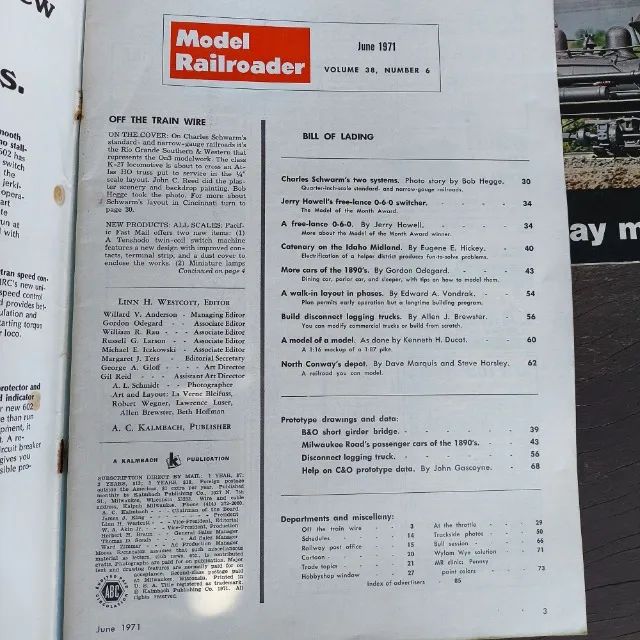 6 revistas sobre ferromodelismo Model Railroader - 1971 - Foto 2