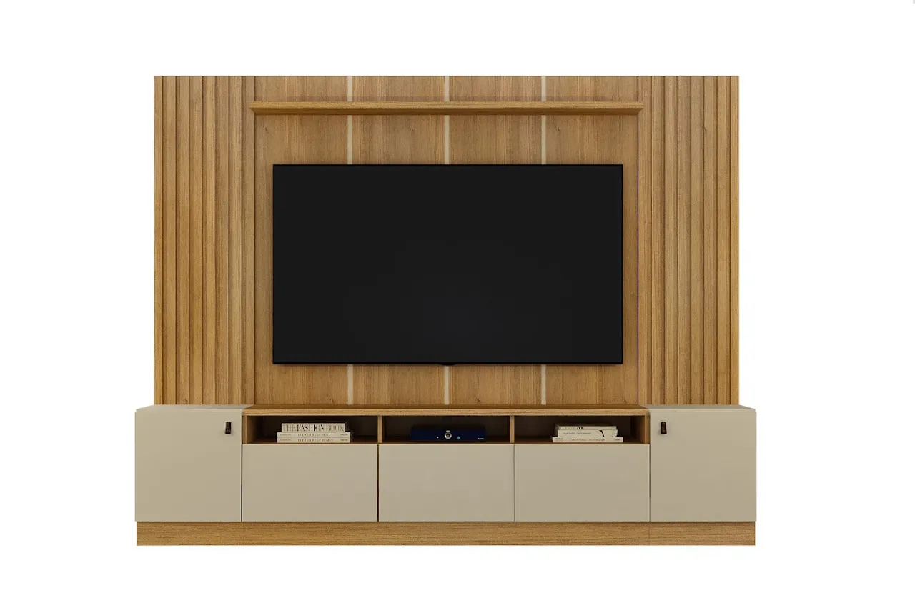 Home Theater Monique Para TV 65'' Com Módulo Nicho e LED t432