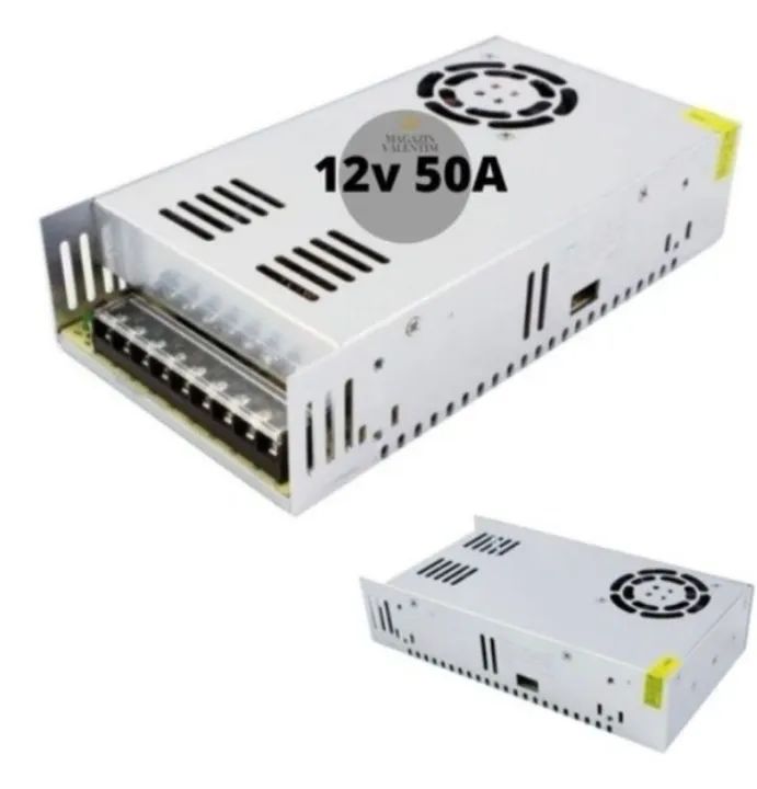 Fonte de 50a 12v - Serve para Som Automotivo CFTV PX e outros