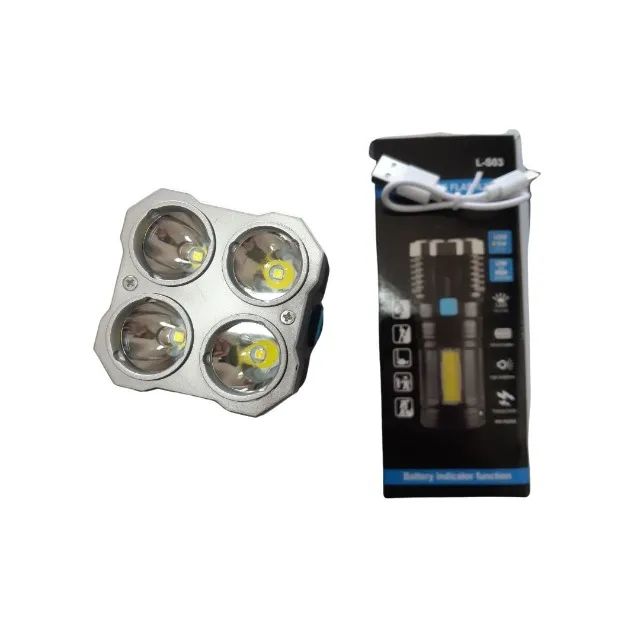 Lanterna Led 4 nucleos Recarregavel prova d agua - novo - Foto 4