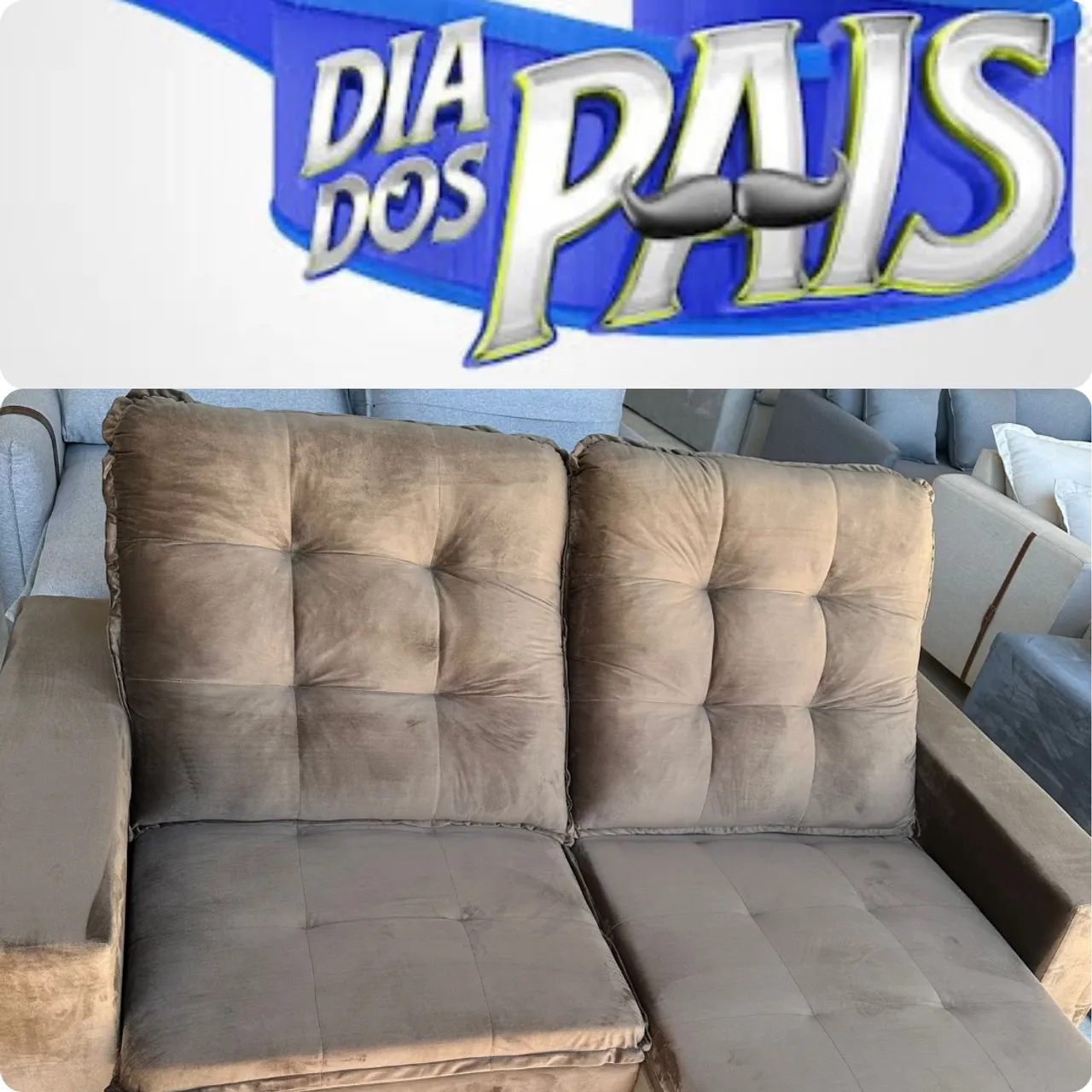 Dia dos pais sofá retrátil 2m 3 lugares