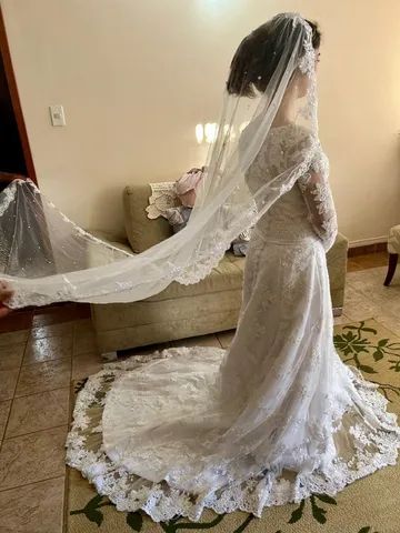 Vestido de noiva + Véu + Buquê  - Foto 2
