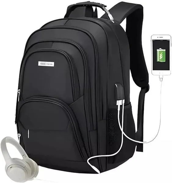 Mochila Grande Alça Cabo de Aço USB Impermeável - Conforto Durabilidade - Foto 5