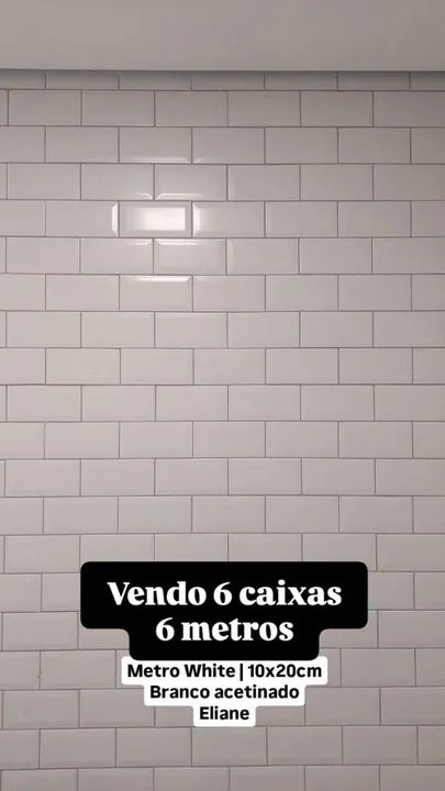 Revestimento metro white Eliane 6m²  e uma chapa de policarbonato 2,10 X 6m 4mm 