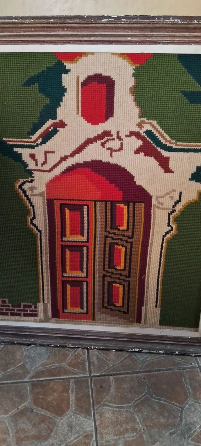 Belíssimos e Antigos Quadros em Tapeçaria Lã 350 cada - Foto 2