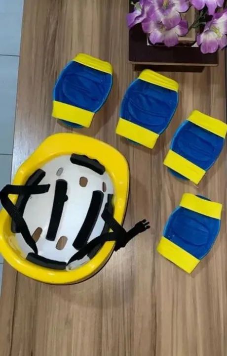 Conjunto de proteção infantil para prática esportiva. - Foto 2