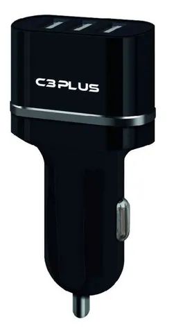 carregador veicular 3 portas usb 3.1a c3plus ucv-30bk - Foto 2