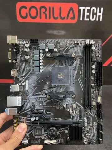Placa mãe A520M Gigabyte AM4 DDr4 (Nova, Garantia) Loja Gorilla Tech! - Foto 2
