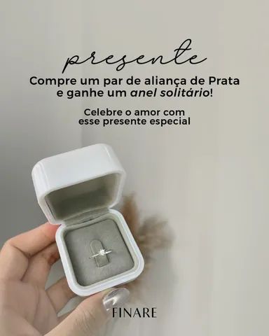 Par de aliança na Prata 950 - Foto 3
