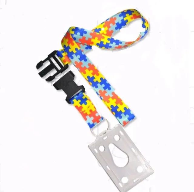 CORDÃO AUTISMO + PORTA-CRACHÁ  - Foto 2