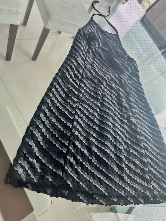 Vestido preto de Couro Legítimo  - Foto 2