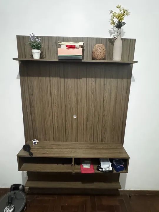 Painel rack TV MDF amadeirado
