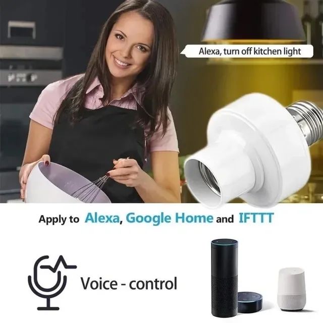 Soquete Bocal Lampada Wifi Tuya, Compatível com Alexa  - Foto 3