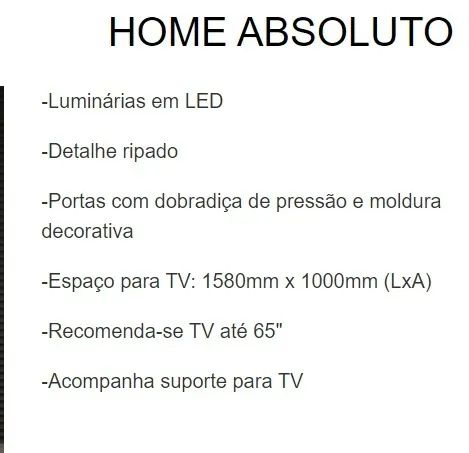 Estante Home para TV até 65 Polegadas 4 Portas Absoluto Candian JCM Móveis - Cores Variada - Foto 3