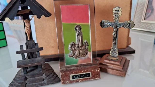 Belíssimo e Antigos 3 itens Religiosos 11 cm - Foto 2