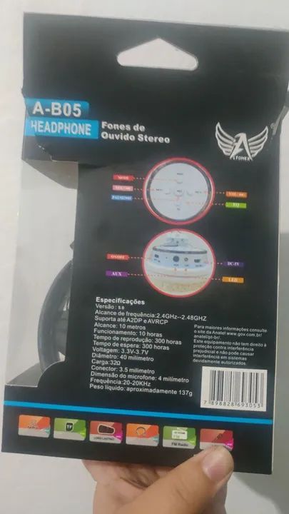 Fone de Ouvido A-B05 Estéreo - Novo - Foto 2