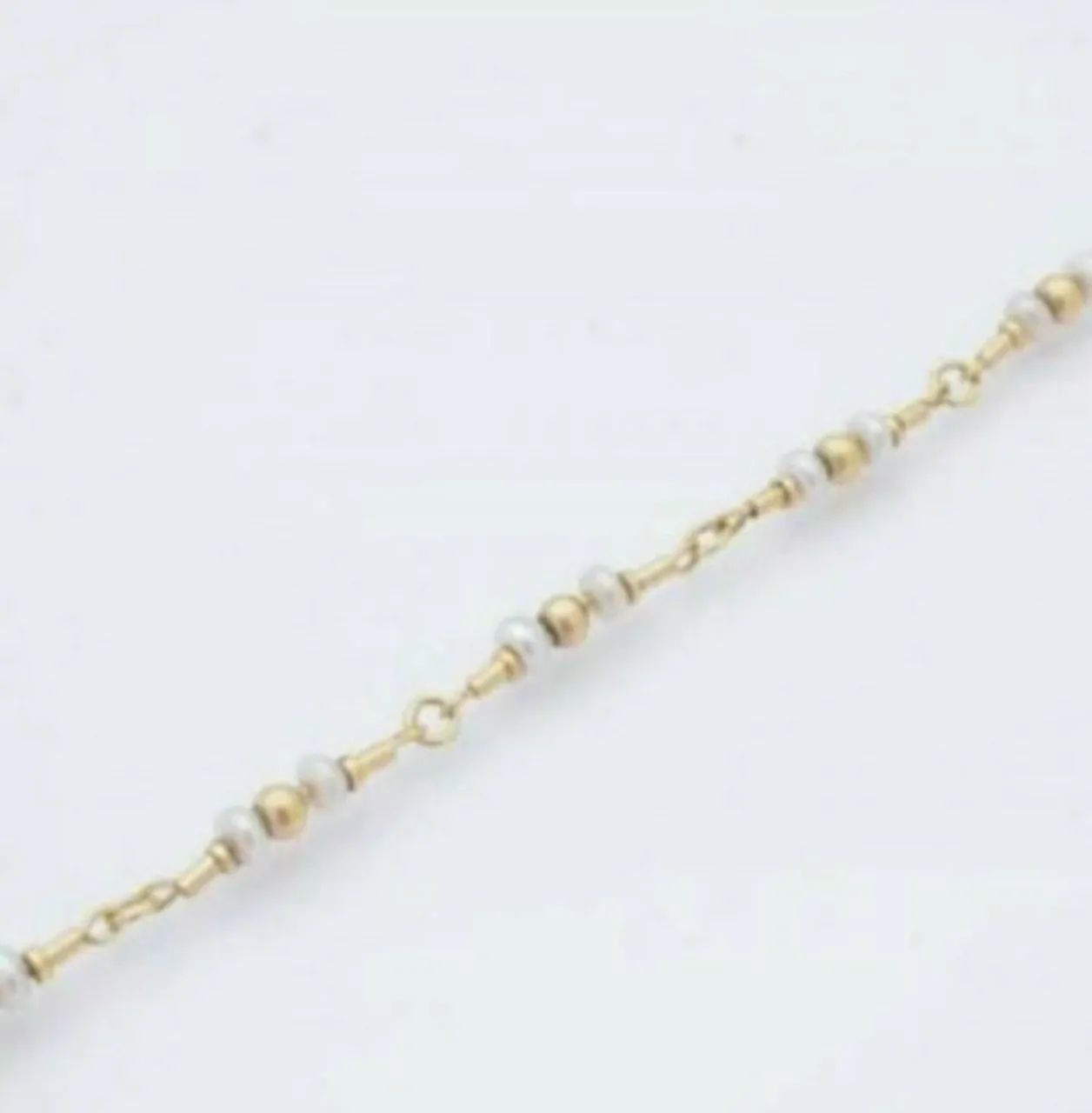 PULSEIRA EM OURO AMARELO 18K, COM PÉROLAS. - Foto 3