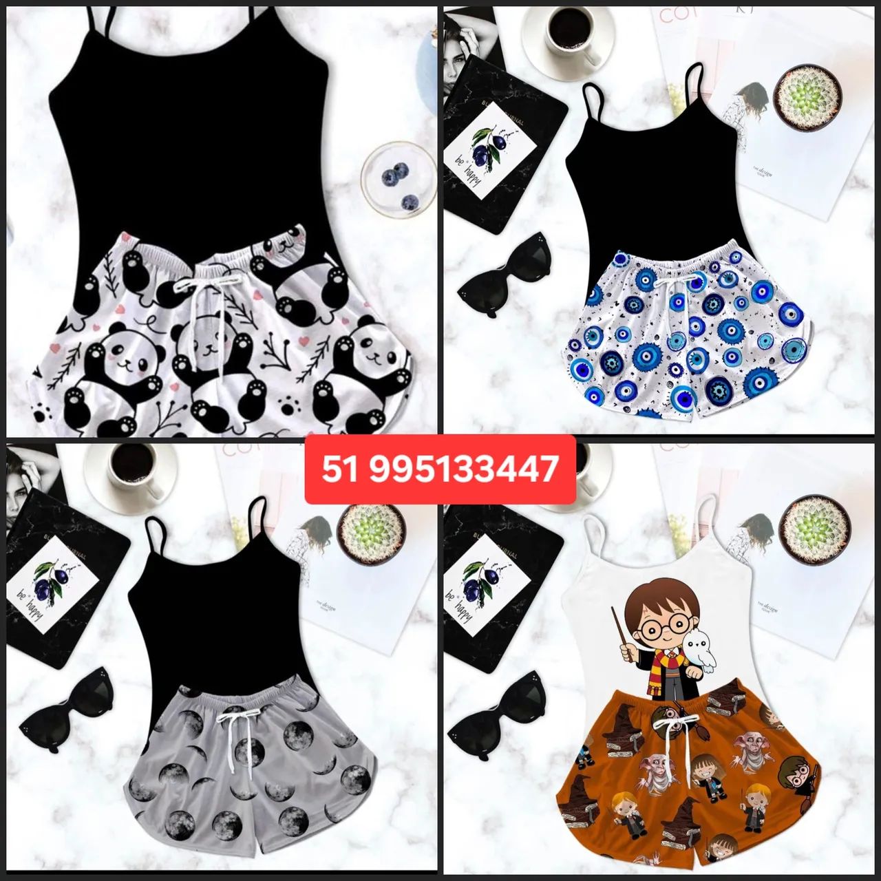 Conjunto de Pijama Girafa - Tamanho P M G - Foto 3