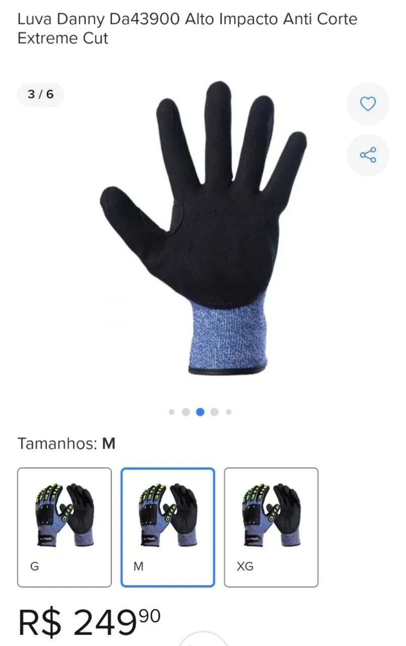 Luva Danny Da43900 Alto Impacto Anti Corte Vila isabel RJ  - Foto 3