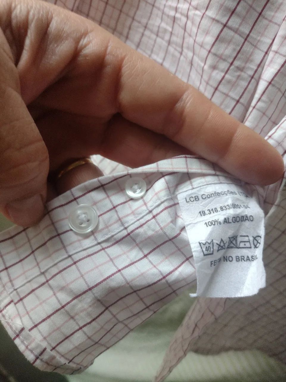 Camisa social xadrez manga longa - Foto 4