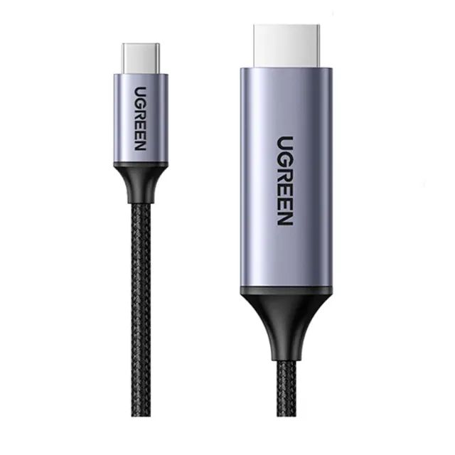 Cabo Ugreen USB-C para HDMI, 1,5 Metros, 4K a 60 Hz - Cinza/Preto - Foto 2
