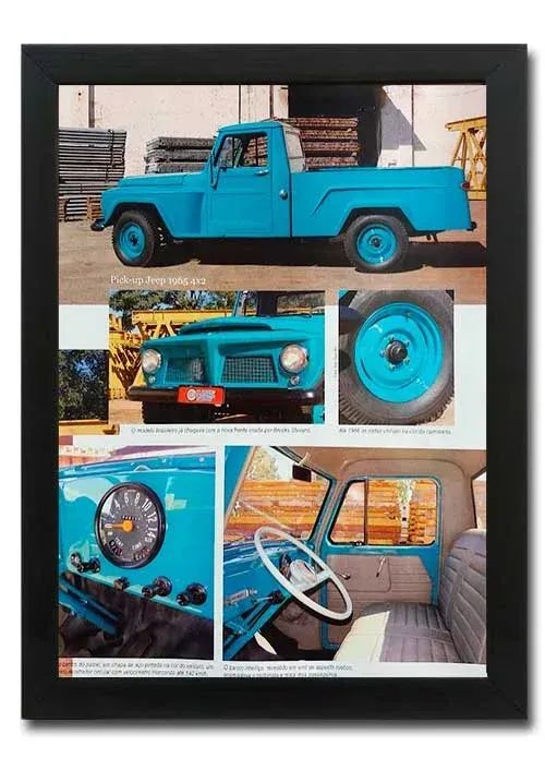 Pickup Jeep, Willys, Ford F75 - Quadro / pôster decorativo propaganda original de revista - Foto 4